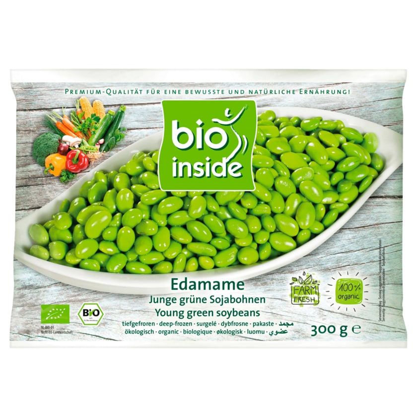 Bio Inside Bio Edamame Junge grüne Sojabohnen 300g
